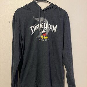 Disney land Resort Retro Mickey Mouse Lightweight Gray Pullover Hoodie Size M